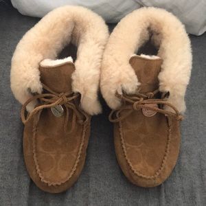 Coach Fur Moccasins